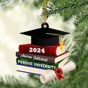 Personalized Graduation Ornament 2024: Acrylic New Graduate Gift