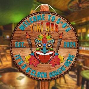 Personalized Tiki Bar Wood Signs Tiki Bar Signs, Backyard Sign, Tiki Bar, Tiki Lounge,Tiki Huts, Tiki Patio,Carved Wood Signs, Tiki Bar Sign