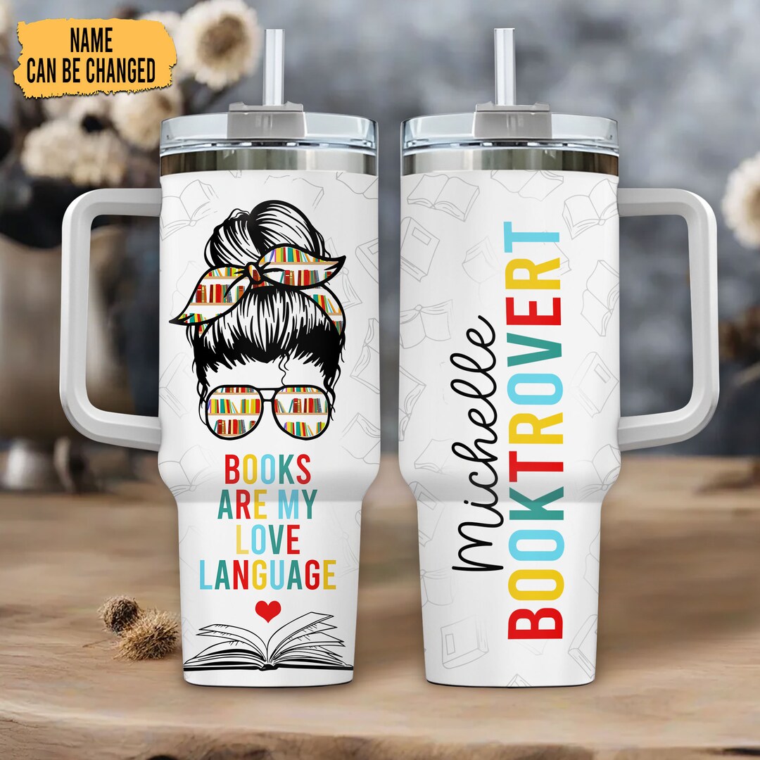 Personalized Reading Girl Wine Tumbler - Gift Idea For Book Lovers - Just A Girl Who Loves Books