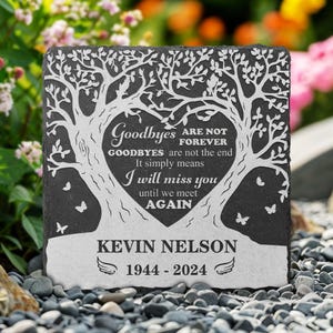 Personalized Memorial Stone, Slate Grave Marker, Memorial Plaque, Remembrance, Bereavement Gift, Sympathy Gifts Loss of a Loved One