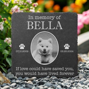Personalized Dog Memorial Stone, Dog Memorial Gifts for Loss of Dog, Cemetery Decorations for Grave, Pet Memorial Gifts, Sympathy Gift