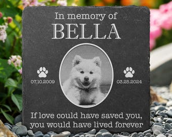 Personalized Dog Memorial Stone: Engraved Pet Grave Marker