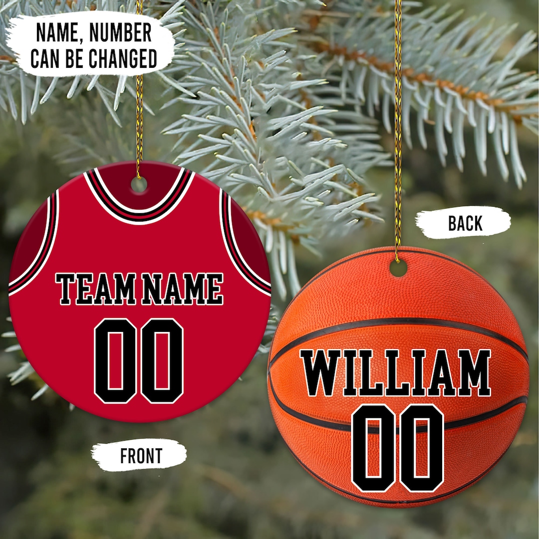 Personalized Basketball Christmas Ornament Basketball Player Etsy