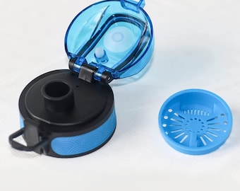 Blue Replacement Lid for Water Bottle - Splash Proof - Leakproof with Silicone Sealing Ring - Blue