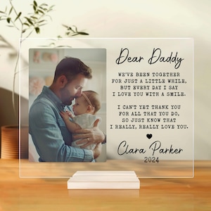 Personalized Dad Photo Plaque: Custom Acrylic Portrait Gift