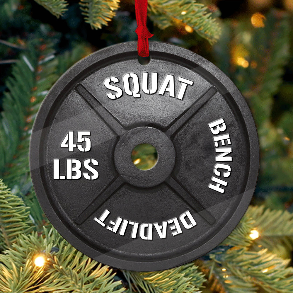 Weight Lifting Ornament Personalized Fitness Christmas Ornaments 2023  Personal Trainer Gifts for Men, Workout Ornament, Gym Ornament 