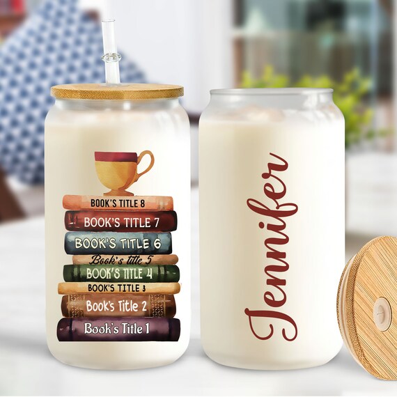 Tazza Di Vetro Personalizzata 16 Oz Con Coperchio E Cannuccia - Design Floreale - Foto 10