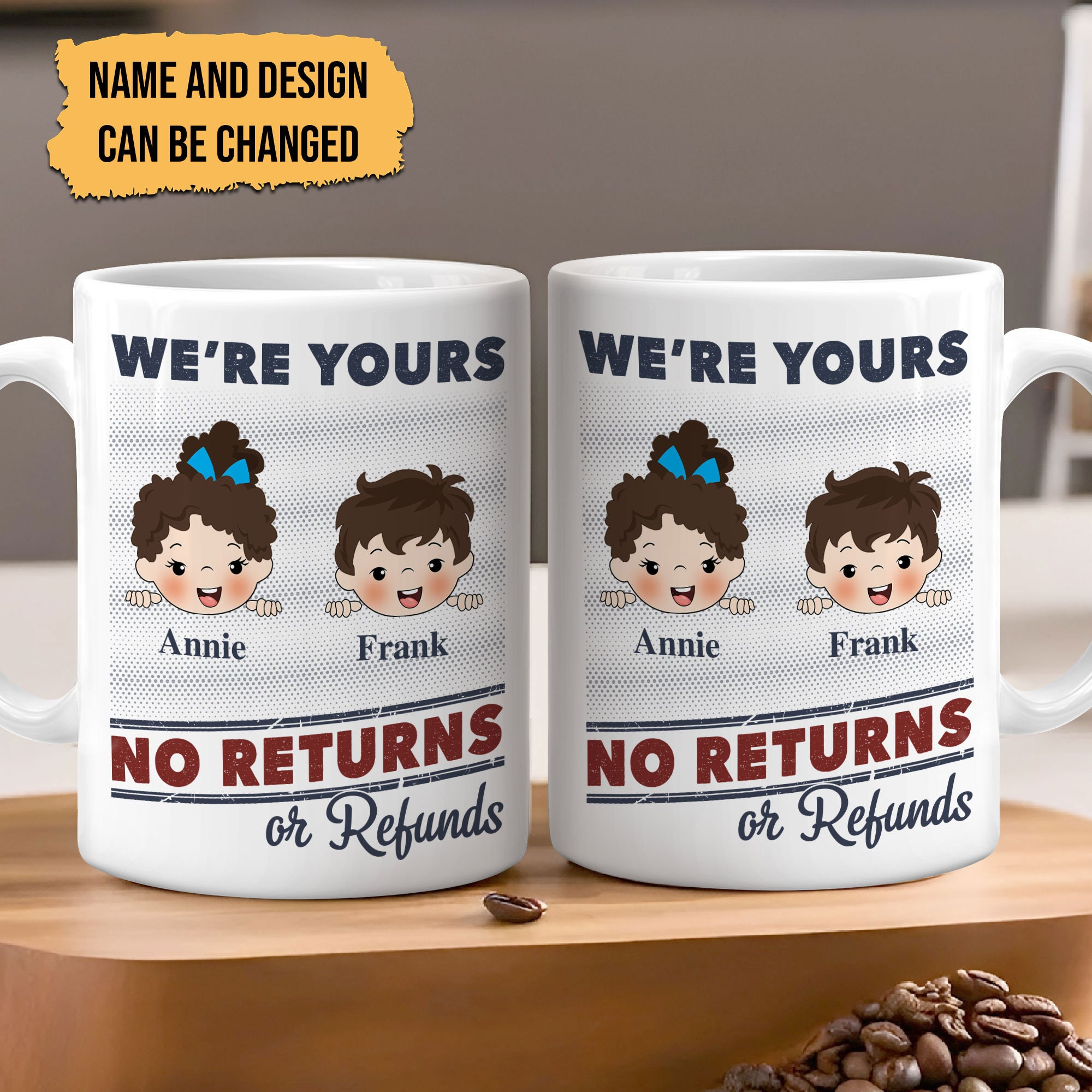 I Am Yours No Returns Or Refunds - Personalized Custom Wood Ornament...
