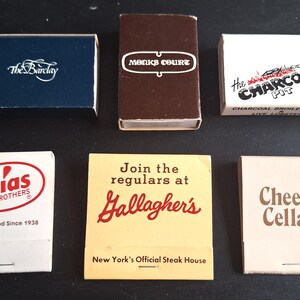 Lot of 12 Vintage Restaurants, Bars, Business Matchbook Covers from U.S.A.