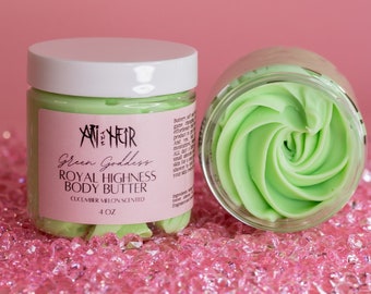 Ari the Heir Green Goddess Whipped Body Butter 4oz jar - Cucumber Melon scented