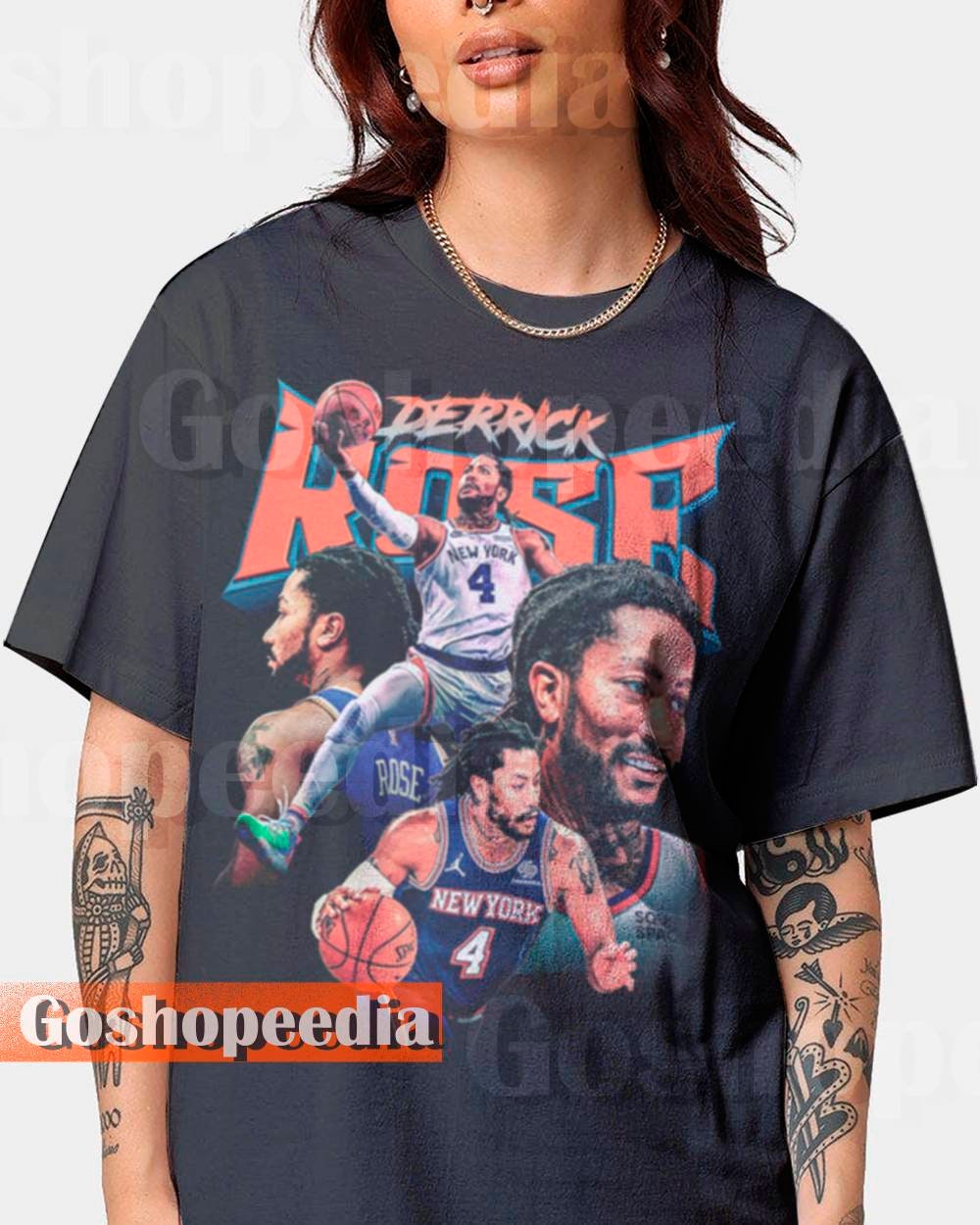 Derrick Rose T-Shirt Player MVP Merchandise Shirt Vintage 90s Graphic Tee