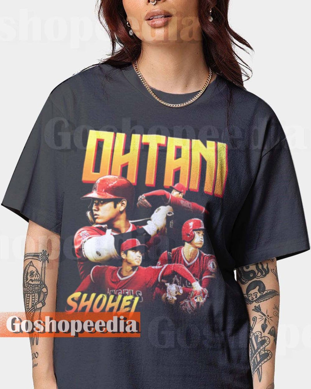 Shohei Ohtani Shirt Merchandise Vintage Bootleg Player -  Norway