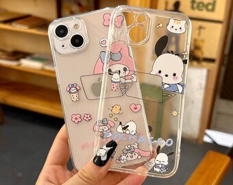 Custom Name Kawaii Shy Boy and Girl Couple Phone Caseiphone - Etsy