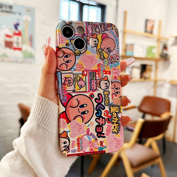 Japan Star kirby phone case iPhone 14 13 12 11 Pro Max case iPhoneX/XS case iPhone8 plus case iPhone13 12 11 pro case iPhoneSE2020 case