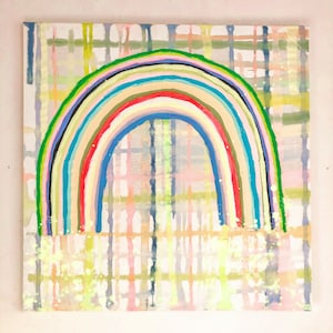 RAINBOW TWO 40 x 40 inches/ Acrylic painting on canvas/ original artwork