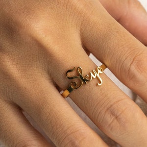 Handwrite Name Ring, Custom Name Ring, Personalized Ring, Gold Personalized Ring, Gift for Mothers, Best Friends, or Engagements