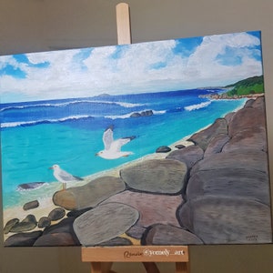 Original Acrylgemälde &quot;Peace&quot;, Strandmalerei 30 x 40cm