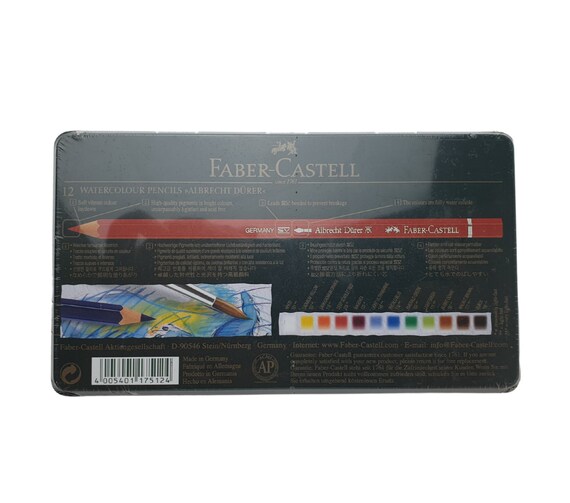 Faber Castell : Albrecht Durer Watercolor Pencils : Metal Tin Set Of 12