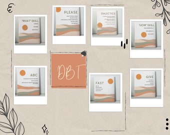 DBT Poster | Mental Health Poster | Therapist Office Deco | Instant PDF Download | therapist wall art | Counselor Office |