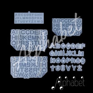 Silikonform Alphabet für Epoxy | Flat, Reverse, Mini & Medium Letters | Hochwertige Schlüsselanhänger Mould