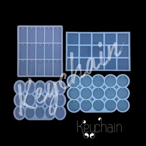 15pcs Epoxy Keychain Blanks – Choose Circle, Square, Ellipse or Rectangle Shapes for DIY Resin Crafts