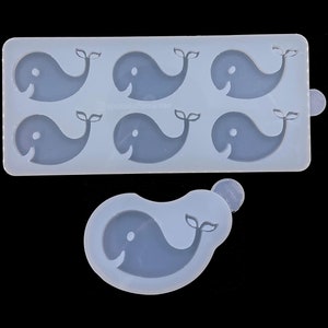 Whale Silicone Mold. 1 / 6  pieces in 1 mold. & For Resin Keychain Mold