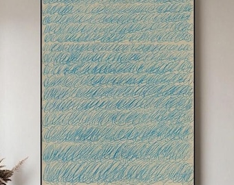 Cy Twombly, Pintura expressionista abstrata, Grande pintura de grafite minimalista, Pintura vintage feita à mão, Presentes personalizados