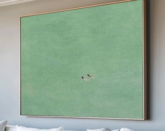 Abstract painting print, Neutral colors large minimalist abstract art, Modern textured pastel multicolor, Trendy aesthetic large wall art