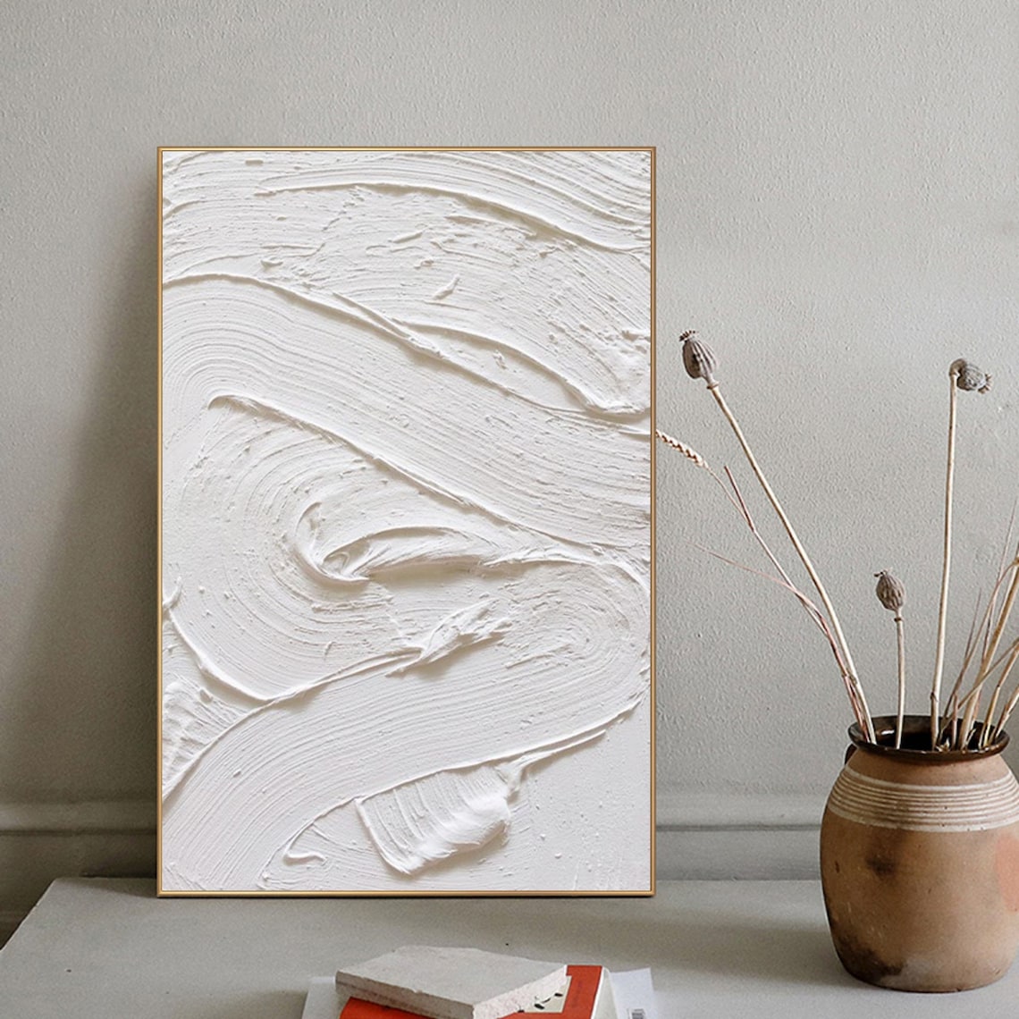 White Textured Wall Art White Plaster Wall Art White Wall Art Etsy