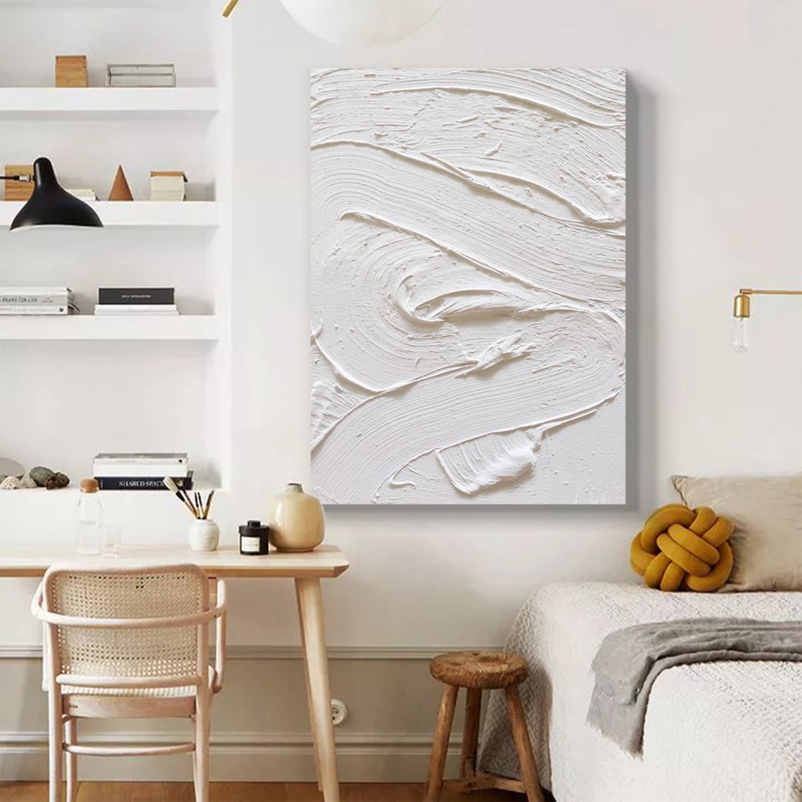 White Textured Wall Art White Plaster Wall Art White Wall Art Etsy