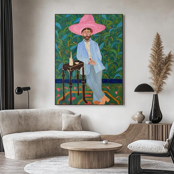 男 人物 絵画 原画 アクリル 具象 アートパネル インテリア モダンアート バリアート 絵画 インテリア 壁掛け アートパネル おしゃれ アクリル画 絵画