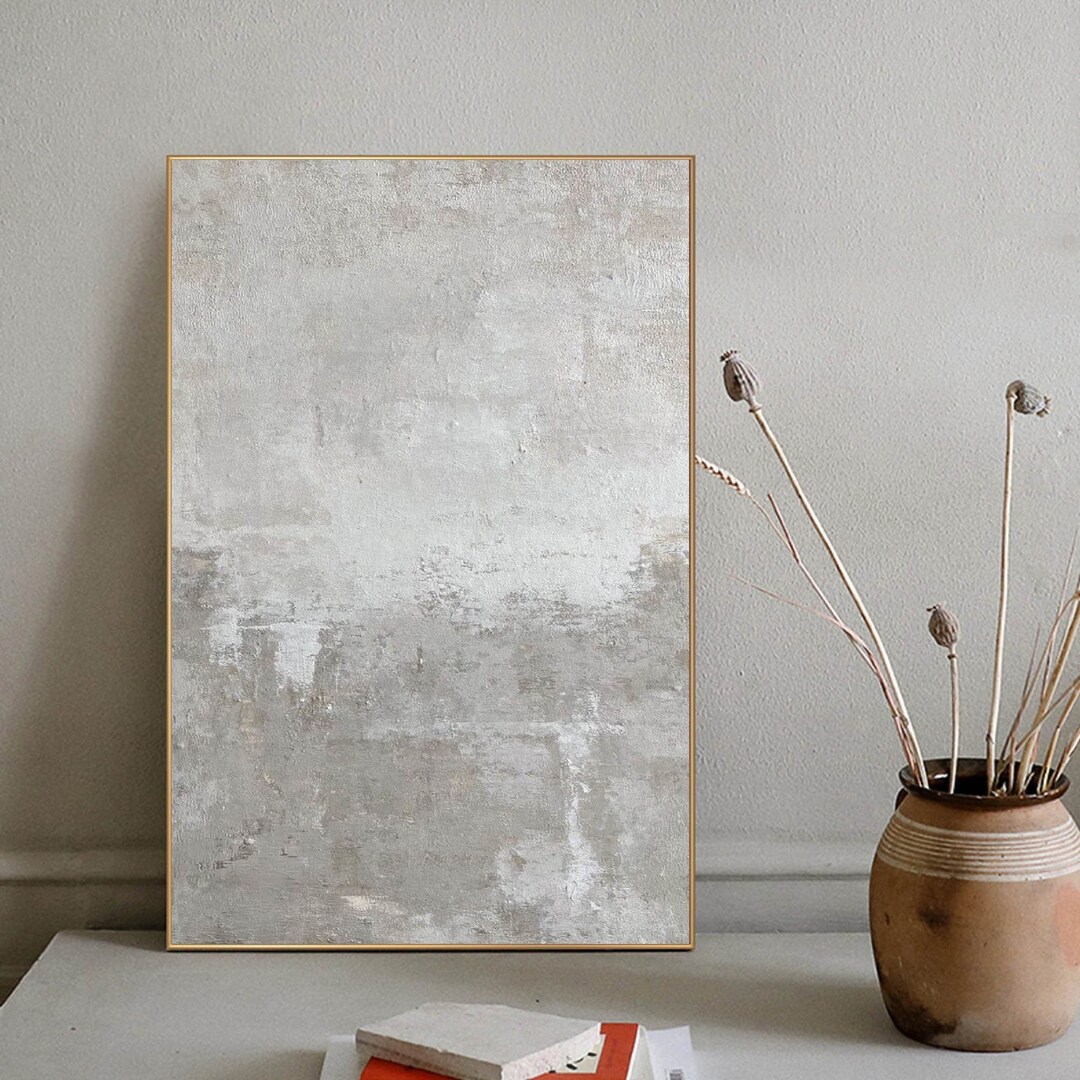 Beige and White Wall Art Beige and White Minimalist Art Beige and Grey