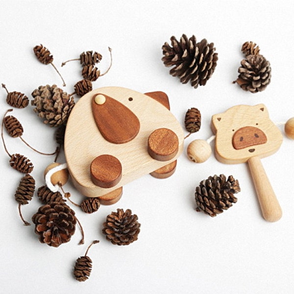 Wooden Baby Rattle Etsy