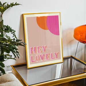 Hey mooie kunst typografie print, slogan kunst aan de muur, kleurrijke heldere typografie print, keuken muur kunst, badkamer muur kunst, slaapkamer muur kunst