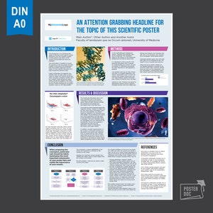 Research Poster PowerPoint Template - Academic Poster - Scientific Poster Template - Powerpoint Poster Template