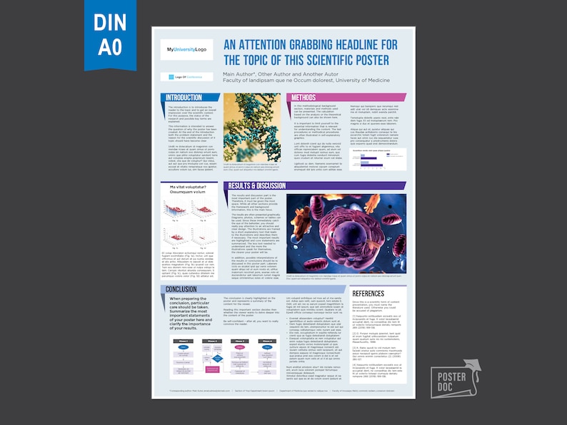 Off Topic Visual Poster Research Poster Powerpoint Template - Academic Poster - Scientific ...