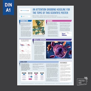 Research Poster PowerPoint Template DIN A1 - Academic Poster - Scientific Poster Template - Powerpoint Poster Template