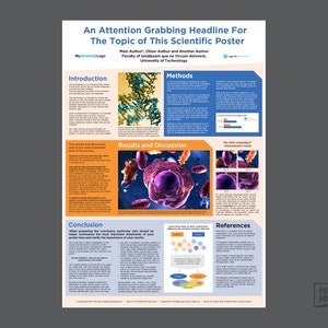 Scientific Poster Template - DIN A0 - Orange/Blue