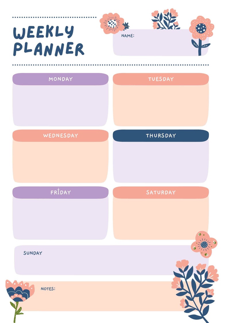 Daily Weekly Montly Planner Printable Daily Weekly Montly Etsy Daily Weekly Montly Planner Printable Daily Weekly Montly Etsy