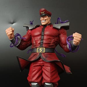 Handcrafted M. Bison Figure: 3D Printed Street Fighter Collectible