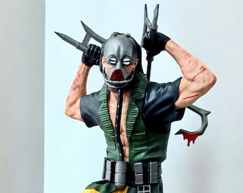 Figura de Kabal pintada a mano: Decoración coleccionable de Mortal Kombat (25 cm)