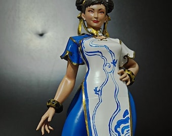 Handmade Chun-Li Figure Street Fighter 6 | 3D Printed & Hand-Painted SF6 Collectible