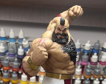 Figura de Street Fighter Zangief - Figura de colección impresa en 3D de 27 cm pintada a mano