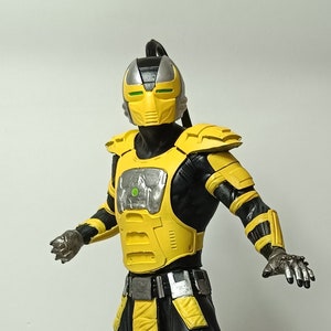 Hand-Painted 3D Printed Cyrax Figure - 25 cm Mortal Kombat Collectible, Unique Handmade Decor