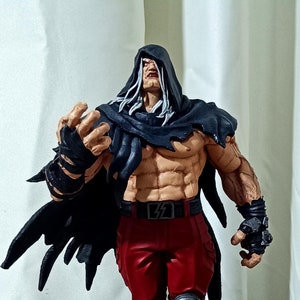 Handcrafted M. Bison Figure - 22cm 3D Printed Street Fighter Collectible - Artisan Painted Home Decor