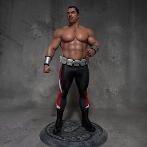 Mortal Kombat Jax 3D Printed - Handmade 25 cm Collectible Figure