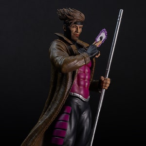 X-Men Gambit Figurine - Hand-Painted, 3D Printed, 20cm - X-Men Collectible