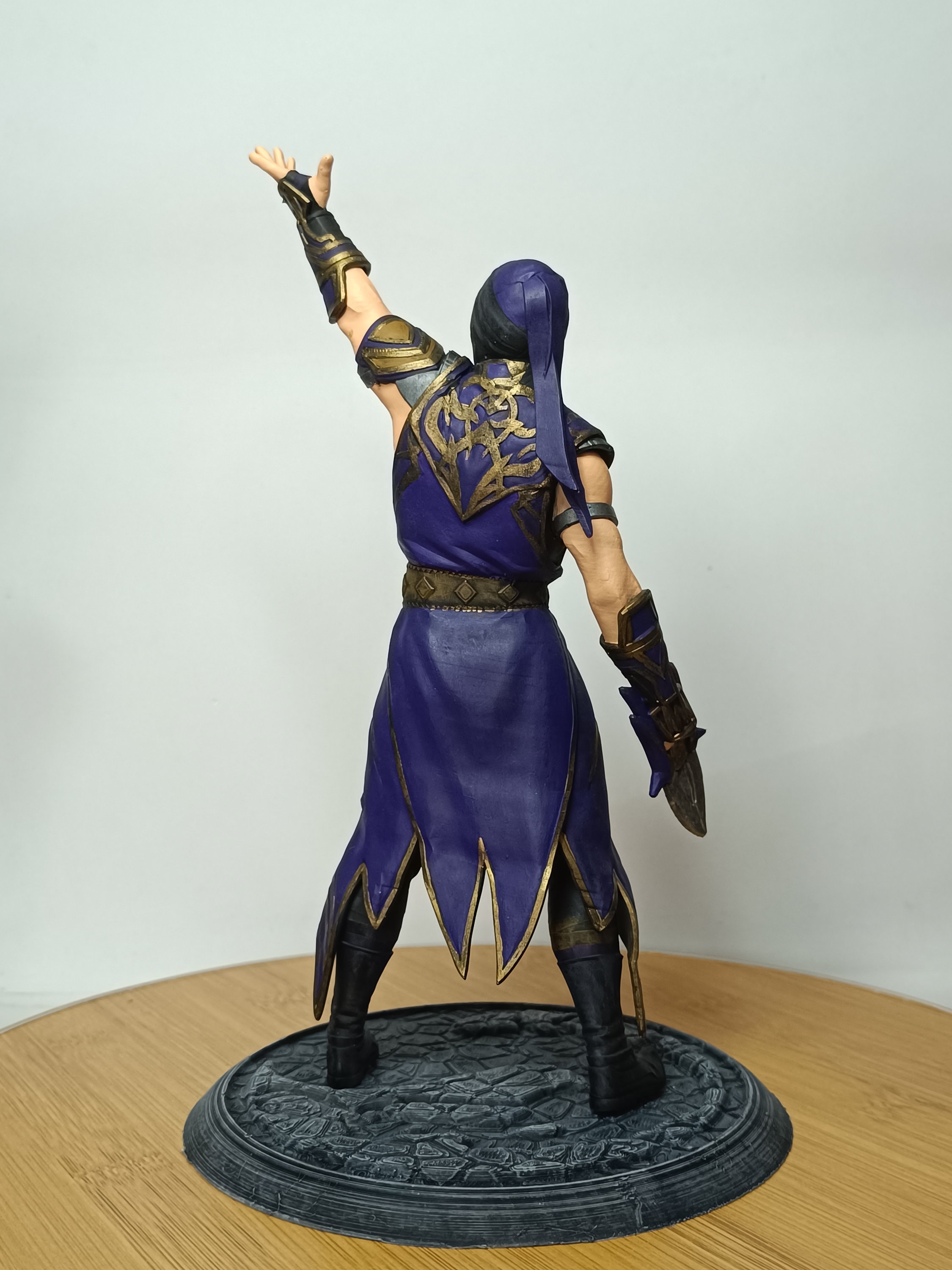 Handmade Mortal Kombat Rain Figure - 22 Cm Tall, 3d-printed & Hand