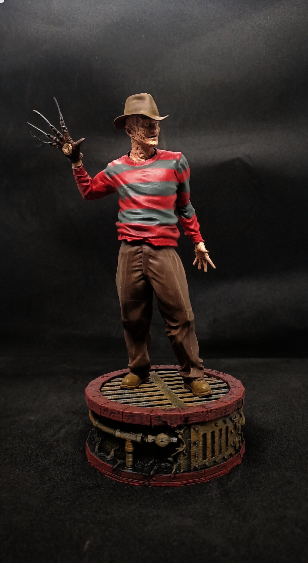 Handcrafted Freddy Krueger Figure: 3D Printed Horror Collectible Handcrafted Freddy Krueger Figure: 3D Printed Horror Collectible