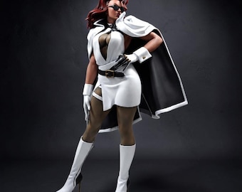 C. Viper Figure,Handmade Street Fighter statue | 3D Printed, Hand-Painted 25 cm Collectible